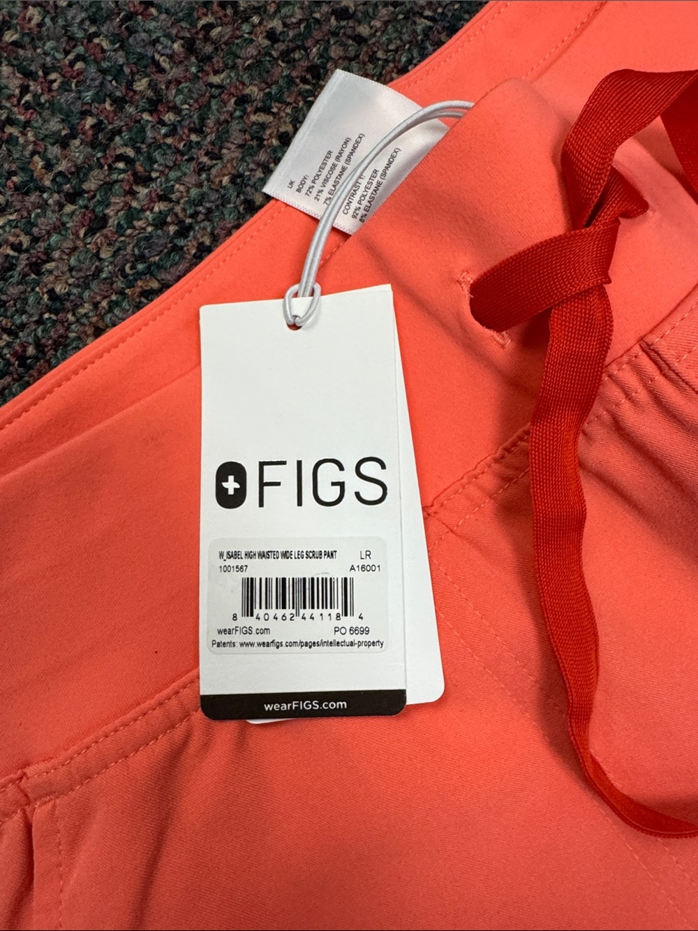 NWT FIGS Isabel high waisted wide leg scrub pant - Picture 2 of 4